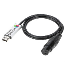 Lixada USB-zu-DMX-Schnittstellenadapter – LED DMX512 PC-Bühnenbeleuchtungssteuerung Dimmer