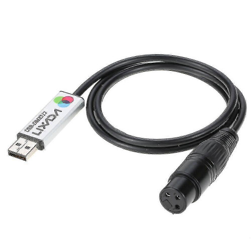 Lixada USB naar DMX interface adapter - LED DMX512 computer pc podiumverlichting controller dimmer
