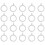 20X White 25Mm Inner Plastic Curtain Rings 1