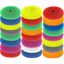 Esponjas de limpeza de plástico compatíveis com louças, panelas de plástico e esponjas de nylon.