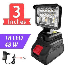 (3IN 18LED 48W) 3/4/5/8Inch Led Light Suitable Various Makita Portable Spotlights Cordless Outdoor Work Fishing Handheld Emergency Tool Light