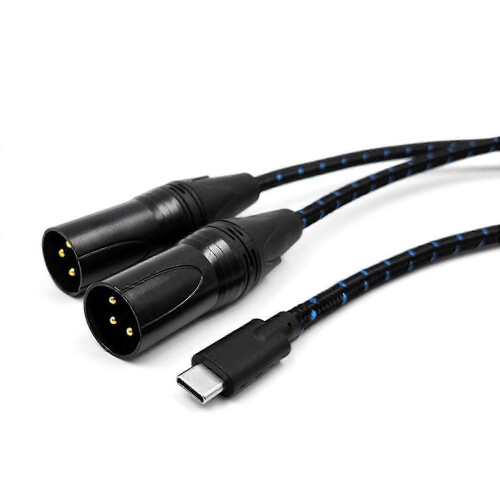 USB C na 2 XLR 3-pinový konektor typu C na XLR (samec), samec-samec, USB C na 2 XLR (samec), 50 cm 2