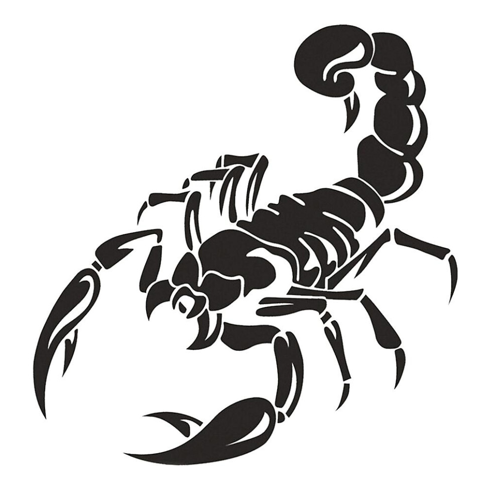 Scorpion Vinyl Decal Selfdhesive Auto Decoration Badge Hood Decal Black/White 3003200627678
