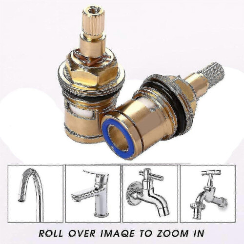 Brass Ceramic Stem Valve compatible with Faucet Replacement - 2pcs 2