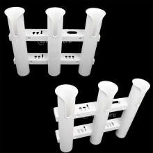 2 Pieces / Set Triple 3 Rod Holder Rack Rest Mount Bracket compatible with Boat Fishing