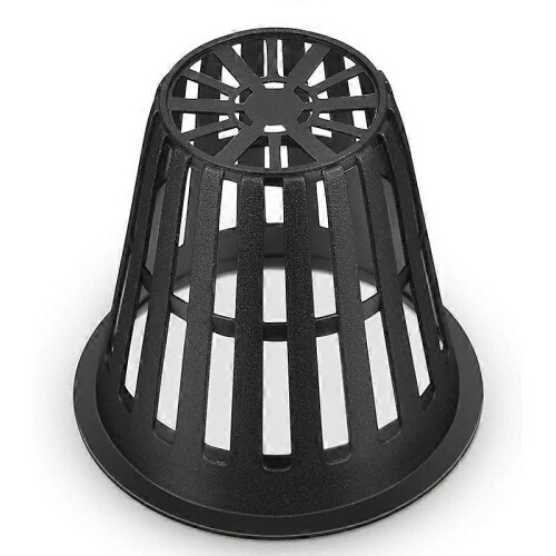 Pacote com 60 cestos de rede para plantas com malha ranhurada de 2 polegadas e borda larga, compatíveis com hidroponia. 1
