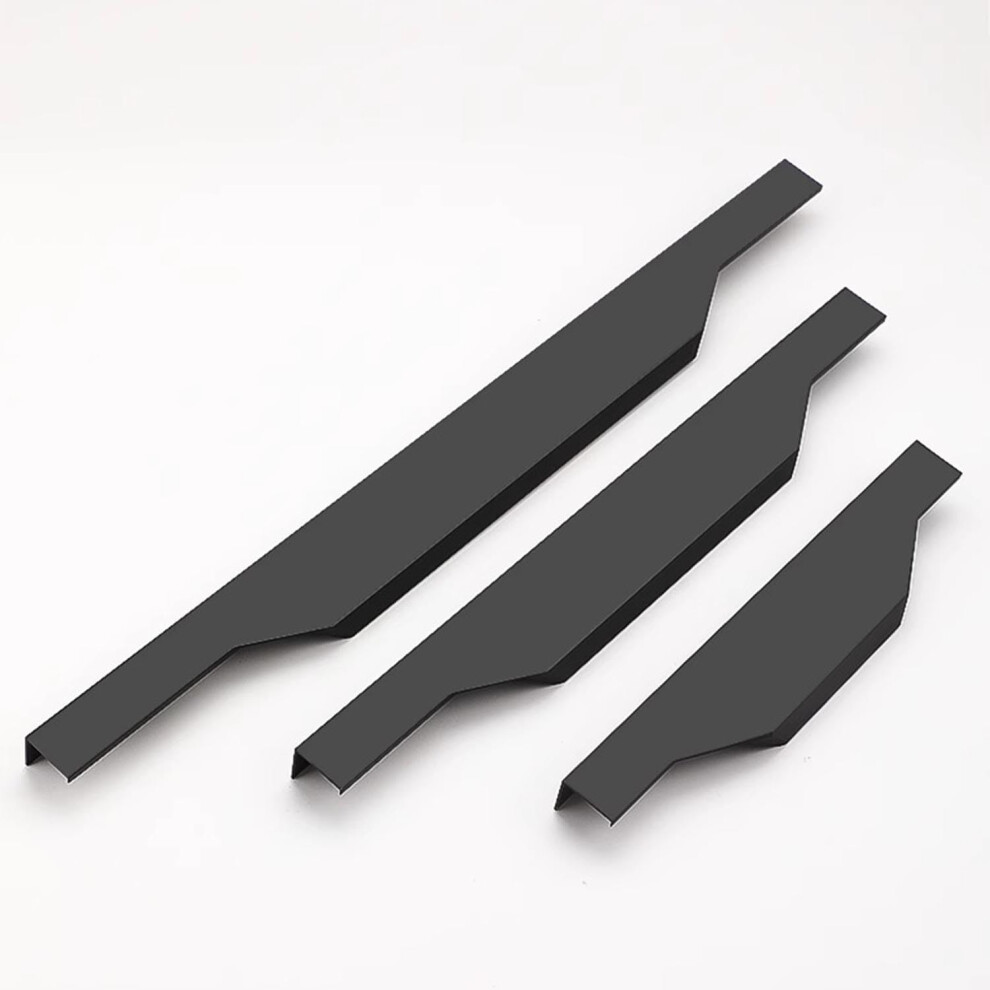 Black Cabinet Handles Aluminum Finger Pulls 80Cm Hidden Edge Design Modern Recessed Drawer Handles 9073542145110