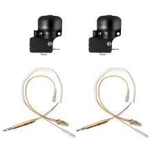 Sicherheitsset für Gas-Terrassenheizstrahler, Reparaturset für Propangas-Terrassenheizstrahler, Thermoelement- und Ablassschalter-Set, 2 Stück