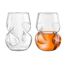 2 Stück Double Helix Spiral Old Fashioned Whiskygläser, kunstvoll gestaltet, Chivas Whisky- und Weingläser