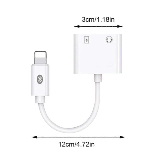 Προσαρμογέας AUX 2 σε 1 για iPhone σε 3,5 χιλ., συμβατός με ακουστικά και φόρτιση 2