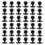 100 boutons ronds noirs pour veste de chef - Accessoires de rechange 1