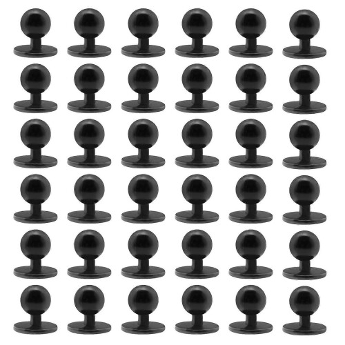 100 boutons ronds noirs pour veste de chef - Accessoires de rechange