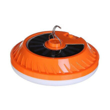 (Large Size, Orange) Ultra-thin UFO Rechargeable Light LED Solar Lighting Emergency Light Night Waterproof Powerful Lantern Outdoor Emergency Camping