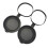 2 Pieces Binoculars Protective Rubber Objective Lens Cap Binocular Best Protect 61-63MM 2