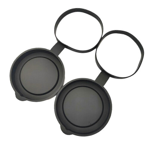 2 Pieces Binoculars Protective Rubber Objective Lens Cap Binocular Best Protect 61-63MM 1
