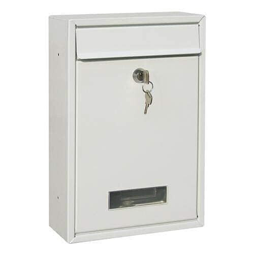 Outdoor Wall Mounted Mailbox with Secure Locking System, Weatherproof Metal Post Box with Key, Large Capacity