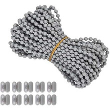 10m Roller Blind Bead Chain Cord with 10 Connectors compatible with Roman Venetian Honeycomb Vertical Blackout Blinds Replacement Parts Repair Parts