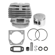 Conjunto de cilindro e pistão para motosserra de 45 mm de diâmetro, compatível com motosserras de 52 cc a gasolina.