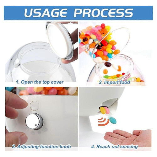 Dispensador automático de doces grande de 30 cm (12 polegadas), ativado por toque, para mesa. 2