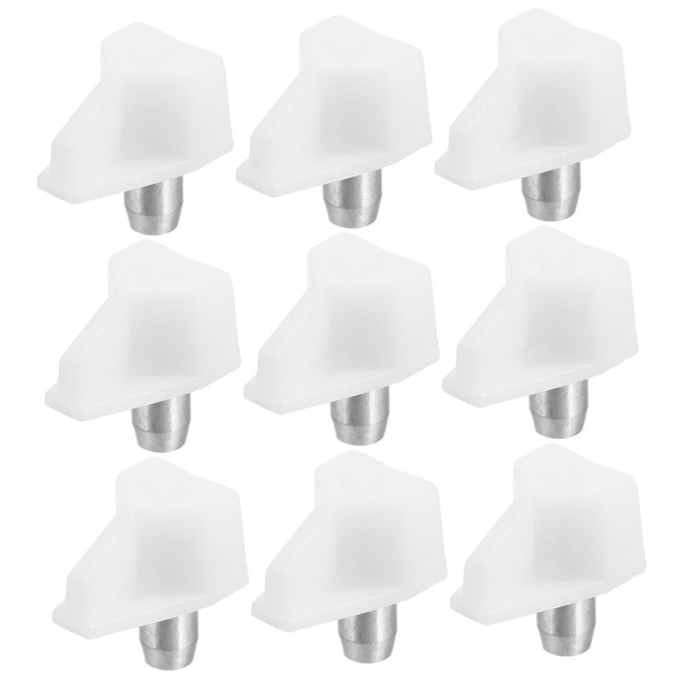 100Pcs Stainless Steel And Plastic Shelf Support Pegs White Cabinet Shelf Clips For Wooden And Glass Cabinets 9073542145134