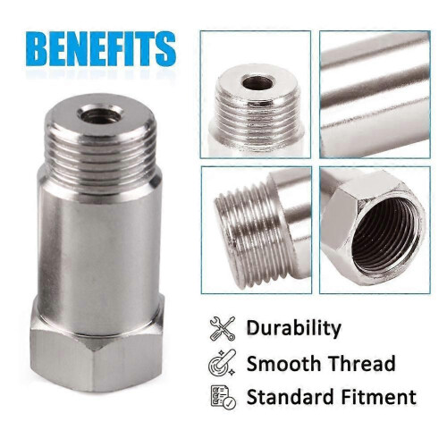 2pcs M18x1.5 O2 Sensor Spacer compatible with Emissions - Oxygen Sensor Extender Adapter Kit 1