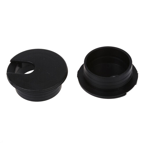 Lot de 10 passe-câbles noirs de 35 mm pour bureau 2