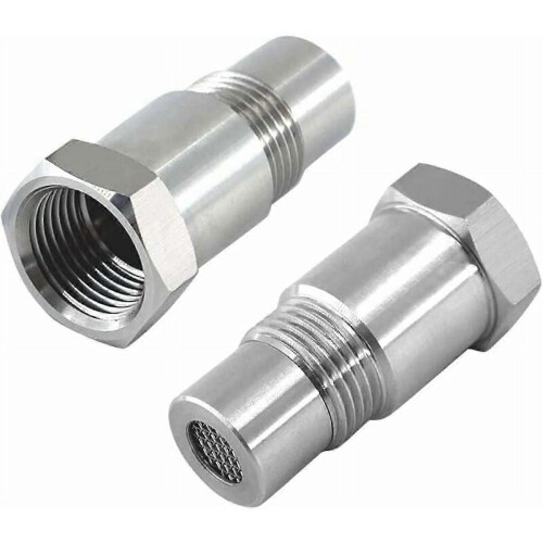 2Pcs Oxygen Extender Sensor Extension Spacer compatible with Cars Engine Exhaust Systems M18 x1.5, 45mm Lambda Probe 1