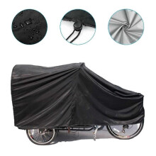 Regenschutzhülle für Lastenräder, Typ A, 420D, lederkompatibles Material, Sonnenschutz, Schneeschutz, 255 x 90 x 110 cm