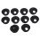 Lot de 10 passe-câbles noirs de 35 mm pour bureau 5