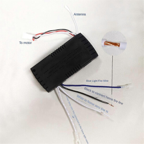 Universal Ceiling Fan Remote Control Kit Replacement, 6-Speed & Timing, Remote Replacement compatible with DC Ceiling Fan Light 2