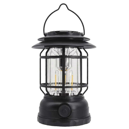 (2-Micro-Bluetooth) Bluetooth Speaker Camping Retro Lantern Torch Flashlight Light Tent Light For Outdoor Tent Camping Hiking Stepless Light Dimming