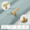 2 Pcs Brushed Brass Cabinet Handles Gold Drawer Pulls Vintage Solid Brass for Kitchen Cupboard Wardrobe 2