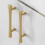 2 Pcs Brushed Brass Cabinet Handles Gold Drawer Pulls Vintage Solid Brass for Kitchen Cupboard Wardrobe 3