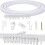 Flexible Bendable Ceiling Curtain Track U Shape Rail System for Room Divider Easy Ceiling Installation White 1