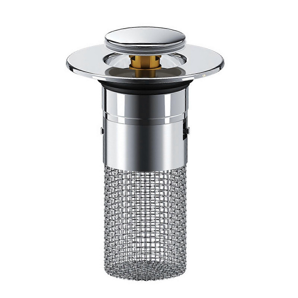 Drain Stopper Bathroom Sink Stopper With Stainless Steel Anti-Clog Filter Hair Catcher 3012407162677