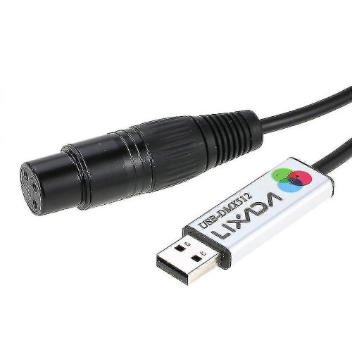 Lixada USB naar DMX interface adapter - LED DMX512 computer pc podiumverlichting controller dimmer 1