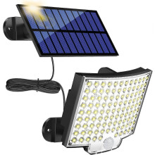 Solarleuchte für den Außenbereich mit 106 LEDs, Bewegungsmelder und 5 m Kabel (geeignet für den Garten).
