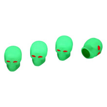 Conjunto de 4 Tampas de Válvula de Pneu Luminosas e à Prova de Poeira, Compatíveis com Bicicletas e SUVs, na cor Verde.