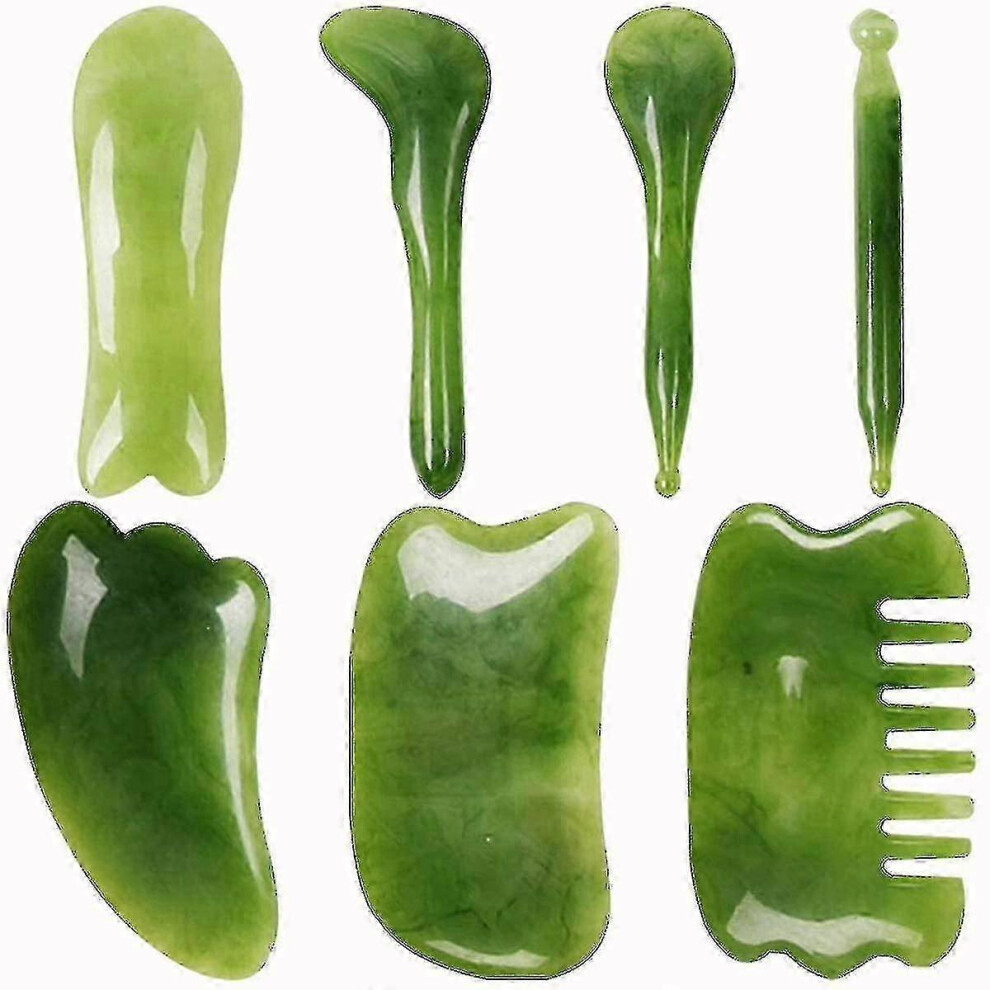 Christmas Gua Sha Scraper, Natural Jade Stone Slimming Massager compatible with Spa