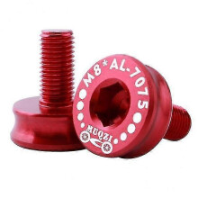 3x2 stuks 7075 aluminiumlegering fiets trapas waterdichte schroeven rood