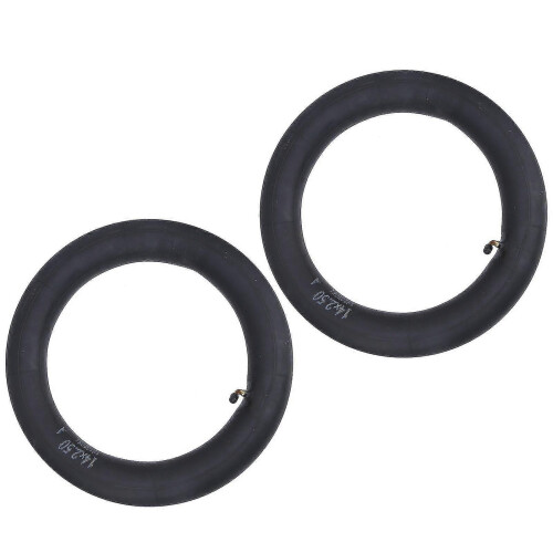 2 Câmaras de Ar para Bicicleta Dobrável 14x2,5 polegadas com Válvula Curva, Borracha Butílica 1