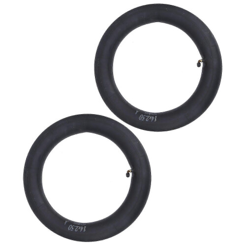 2 Câmaras de Ar para Bicicleta Dobrável 14x2,5 polegadas com Válvula Curva, Borracha Butílica 2