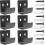Duty Flat Hooks Stainless Steel, Ceramic Tile Display Bracket Mount Hook, Load-bearing(6pcs, Black) 1