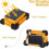 Rechargeable Led Floodlight 60w 3000 Lumens Construction Work Light 3