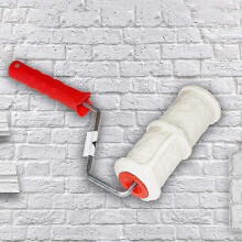 Rullo per pittura - 8 pollici - Effetto mattone - Cilindro per goffratura con impugnatura in gomma - Pennello compatibile con decorazione murale