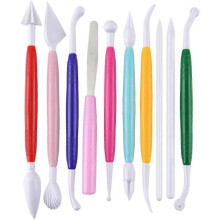 10-teiliges Modellierwerkzeug-Set aus Kunststoff, geeignet für Kinder zum Formen und Modellieren, verschiedene Farben