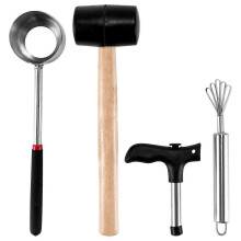 Juego de 5 herramientas para abrir cocos, compatible con cocos jóvenes, kit de apertura de cocos de acero inoxidable apto para alimentos Coco Jack.