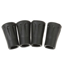 4 puntas de goma de repuesto compatibles con bastones de senderismo y trekking de 4 cm.