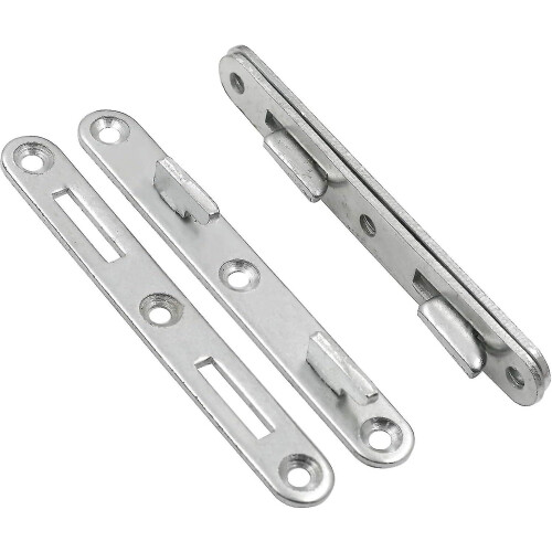 Conjunto de 4 peças de conexão para grades de cama de madeira, gancho redondo de zinco de 5 polegadas, ferragens reforçadas para móveis de cama. 2