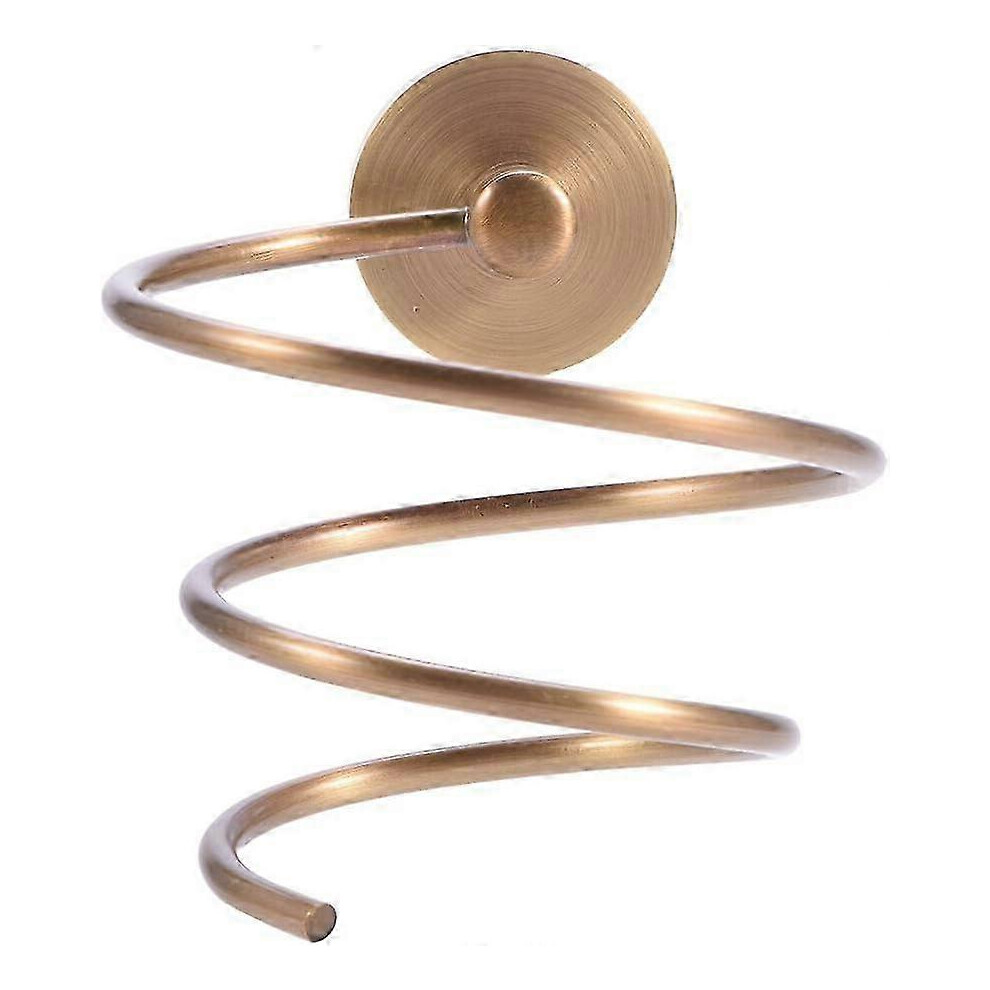 Unisex Hair Dryer Holder, Brass Wall Mount Blow Dryer Holder, Antique Hair Dryer Shelf Wall Mount Solid Brass Storage Rack Bathroom Organizer Shelf, Hidden I